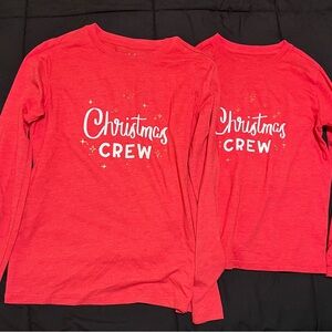 Cat & Jack Christmas Crew Long Sleeve Tees